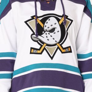 47 Brand Anaheim Ducks Superior Lacer Hoodie White Wash
